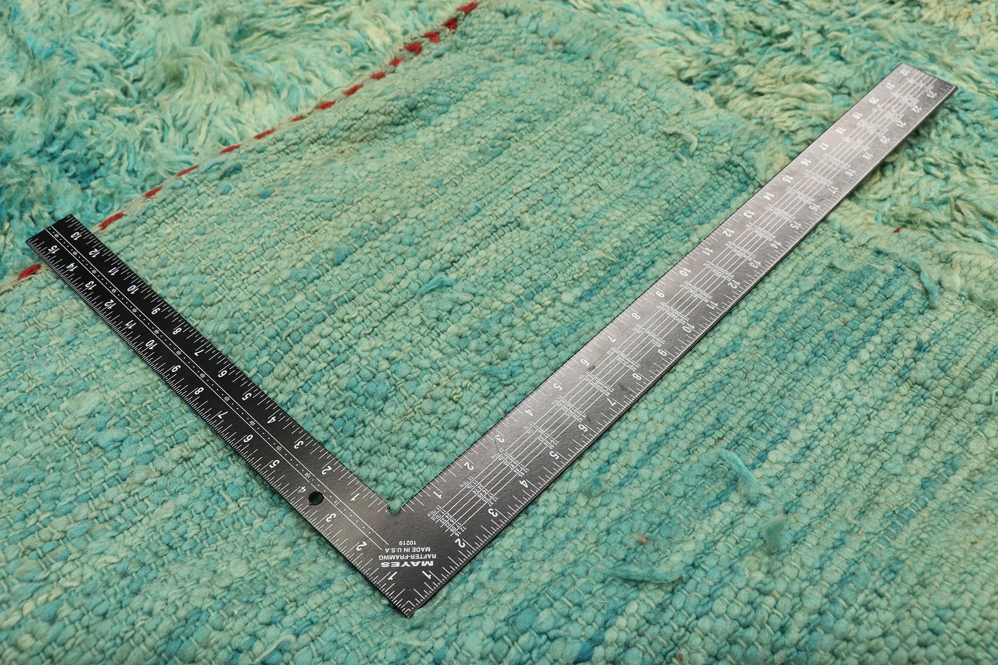 7 x 11 Vintage Green Moroccan Rug 20998