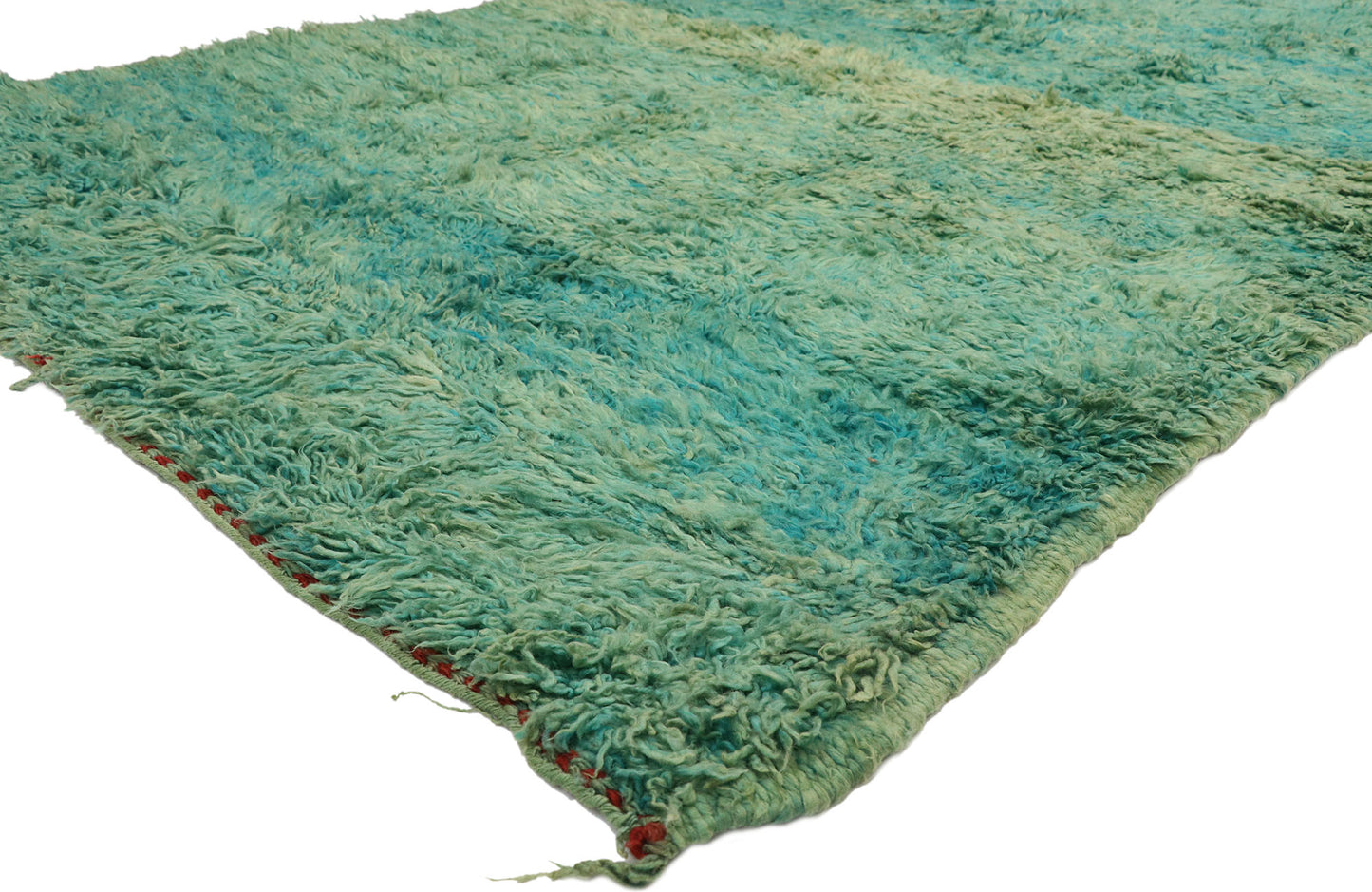 7 x 11 Vintage Green Moroccan Rug 20998