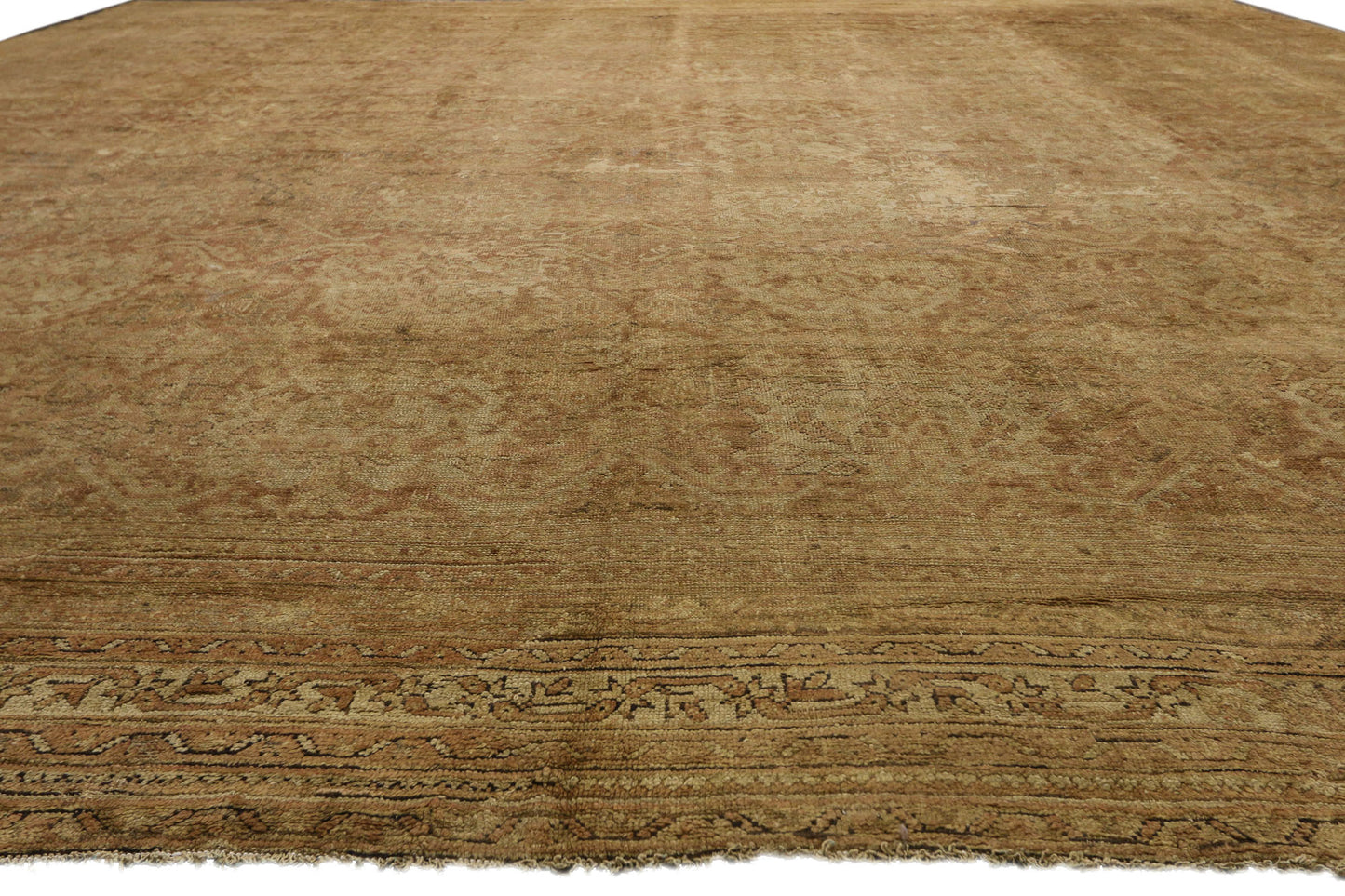 20 x 22 Antique Turkish Oushak Rug 73446
