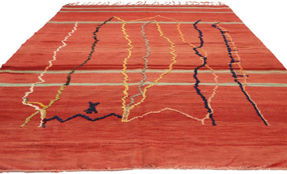 6 x 9 Vintage Moroccan Kilim Souf Rug 21003
