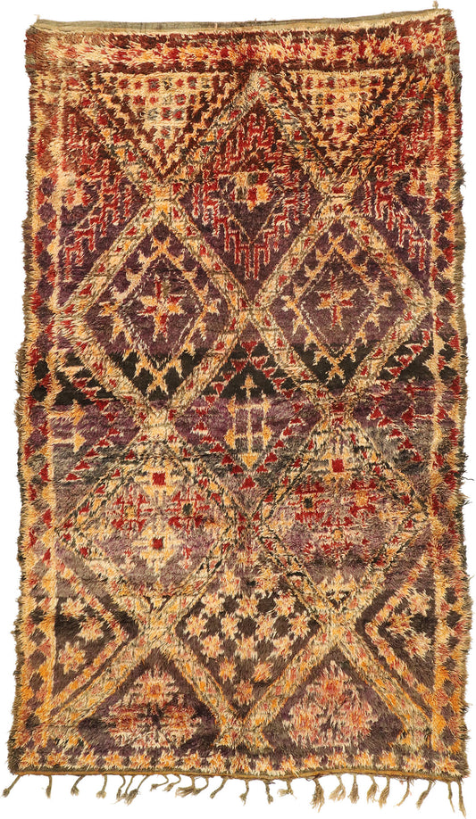 7 x 11 Vintage Beni M'Guild Moroccan Rug 21018