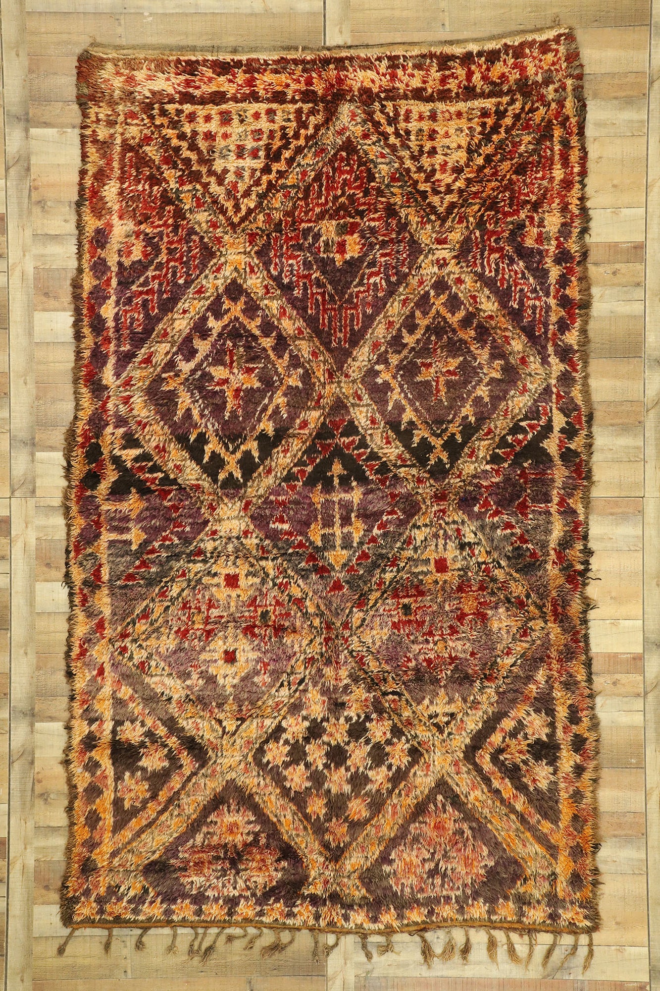 7 x 11 Vintage Beni M'Guild Moroccan Rug 21018