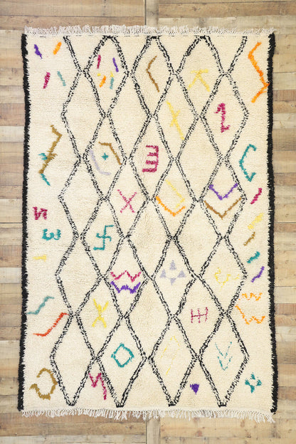 6 x 9 Colorful Moroccan Azilal Rug 21030