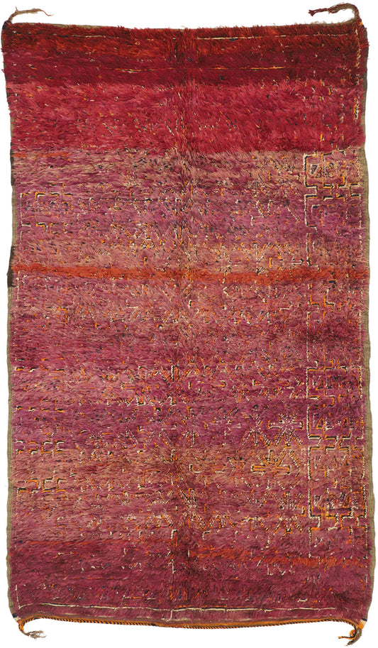 6 x 10 Vintage Berry Beni MGuild Moroccan Rug 21032