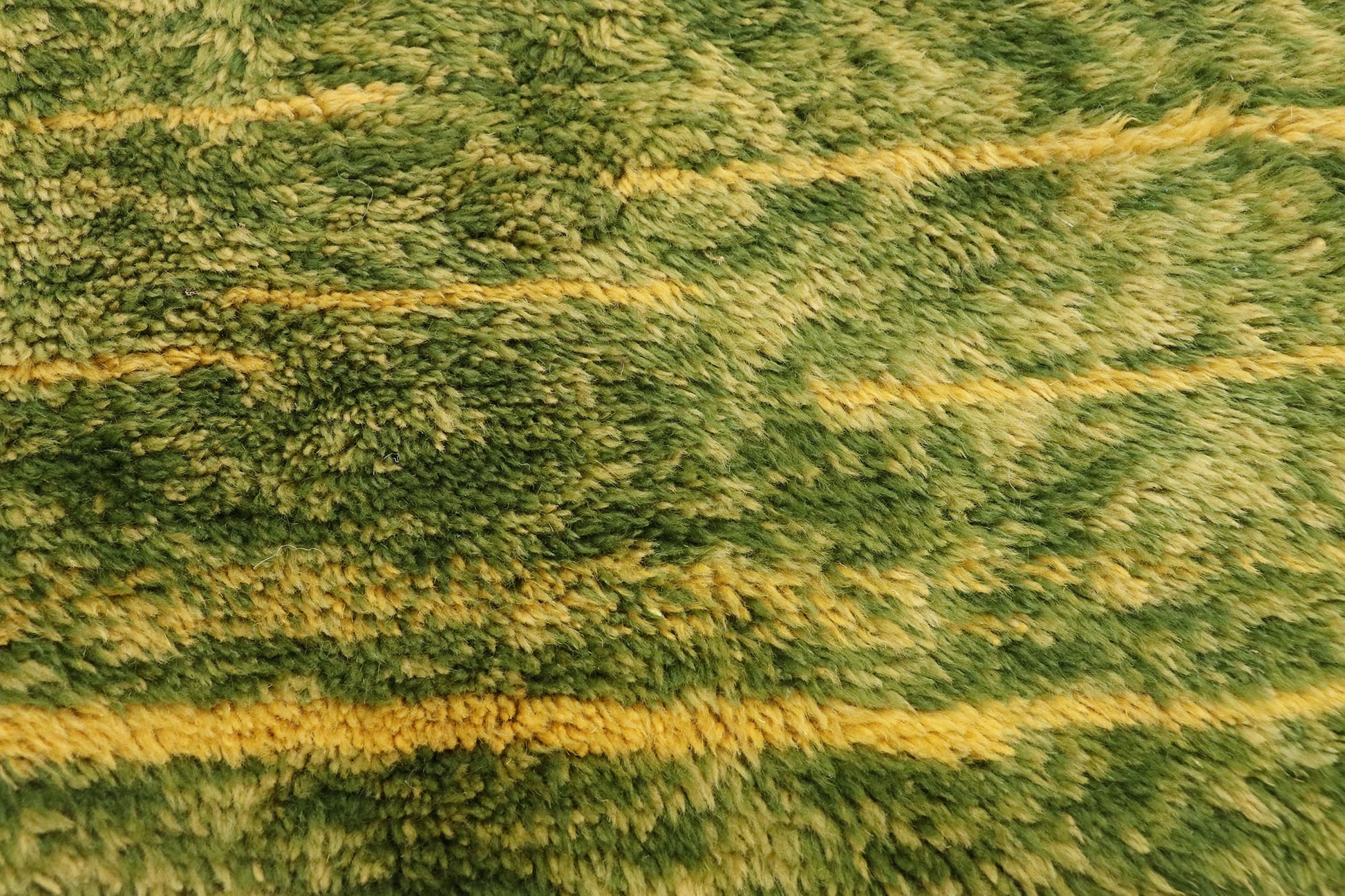 7 x 11 Modern Green Beni Mrirt Moroccan Rug 21037