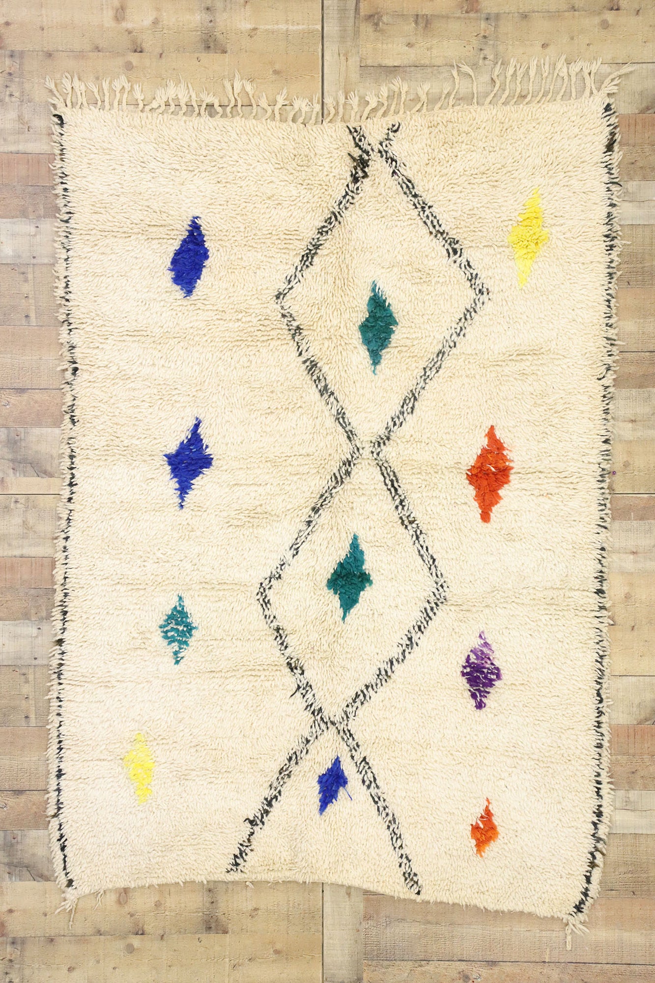5 x 6 Colorful Moroccan Azilal Rug 21038