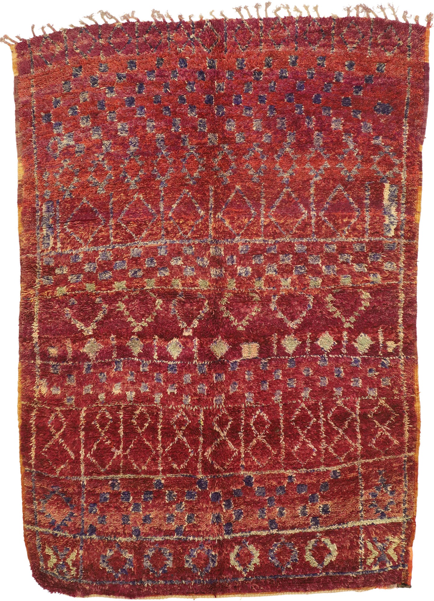 7 x 10 Vintage Red Moroccan Rug 21051