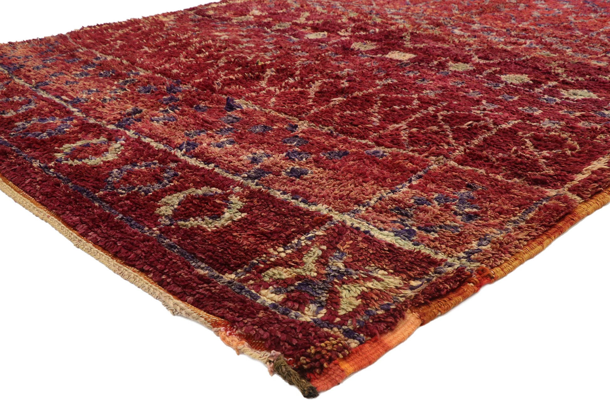 7 x 10 Vintage Red Moroccan Rug 21051