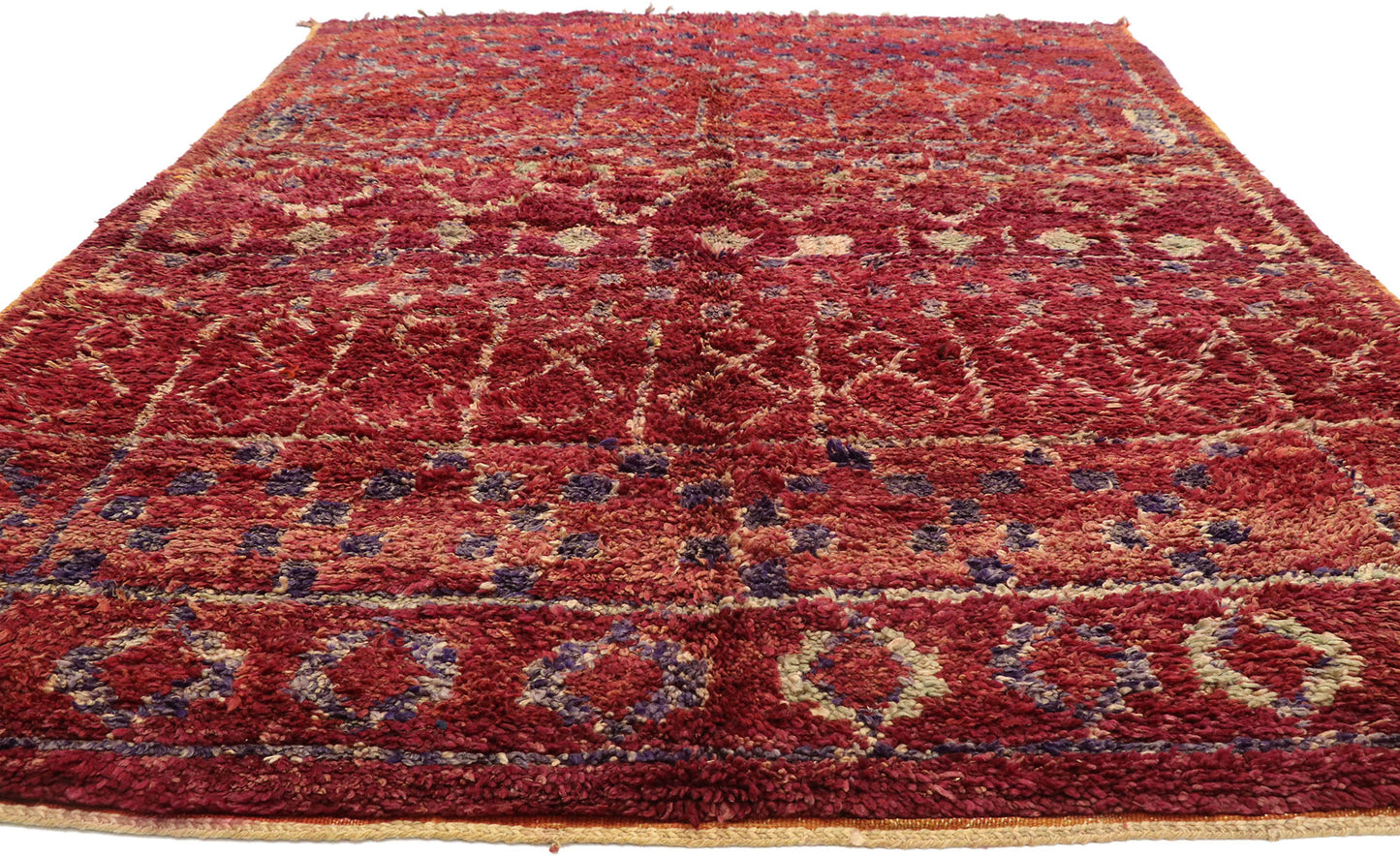 7 x 10 Vintage Red Moroccan Rug 21051
