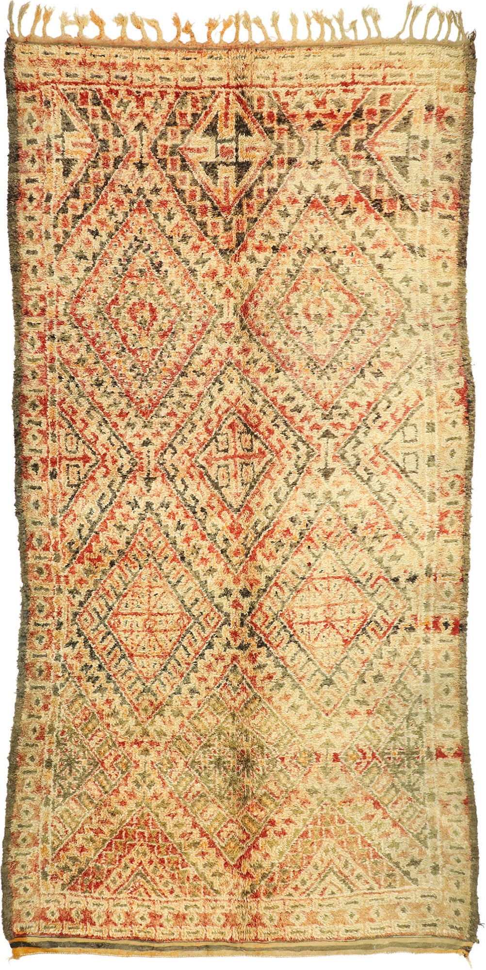7 x 14 Vintage Beni M'Guild Moroccan Rug 21052