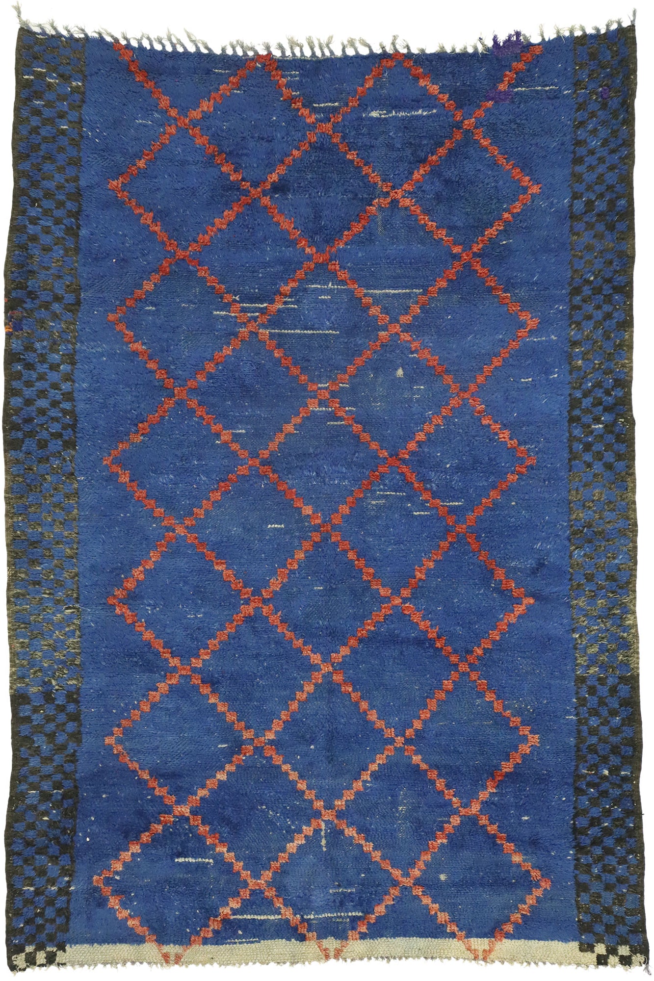 6 x 8 Vintage Blue Moroccan Rug 21056