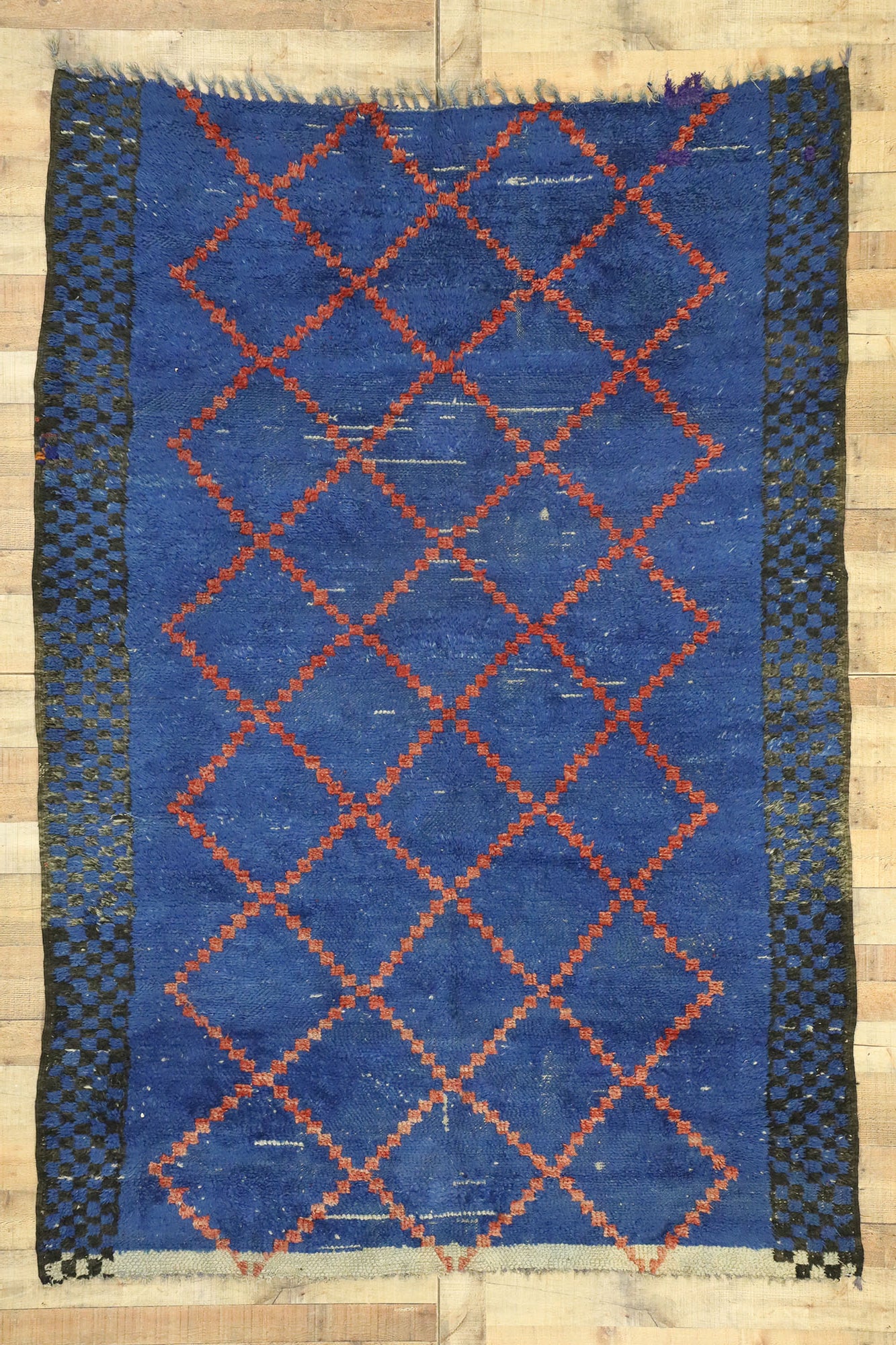 6 x 8 Vintage Blue Moroccan Rug 21056