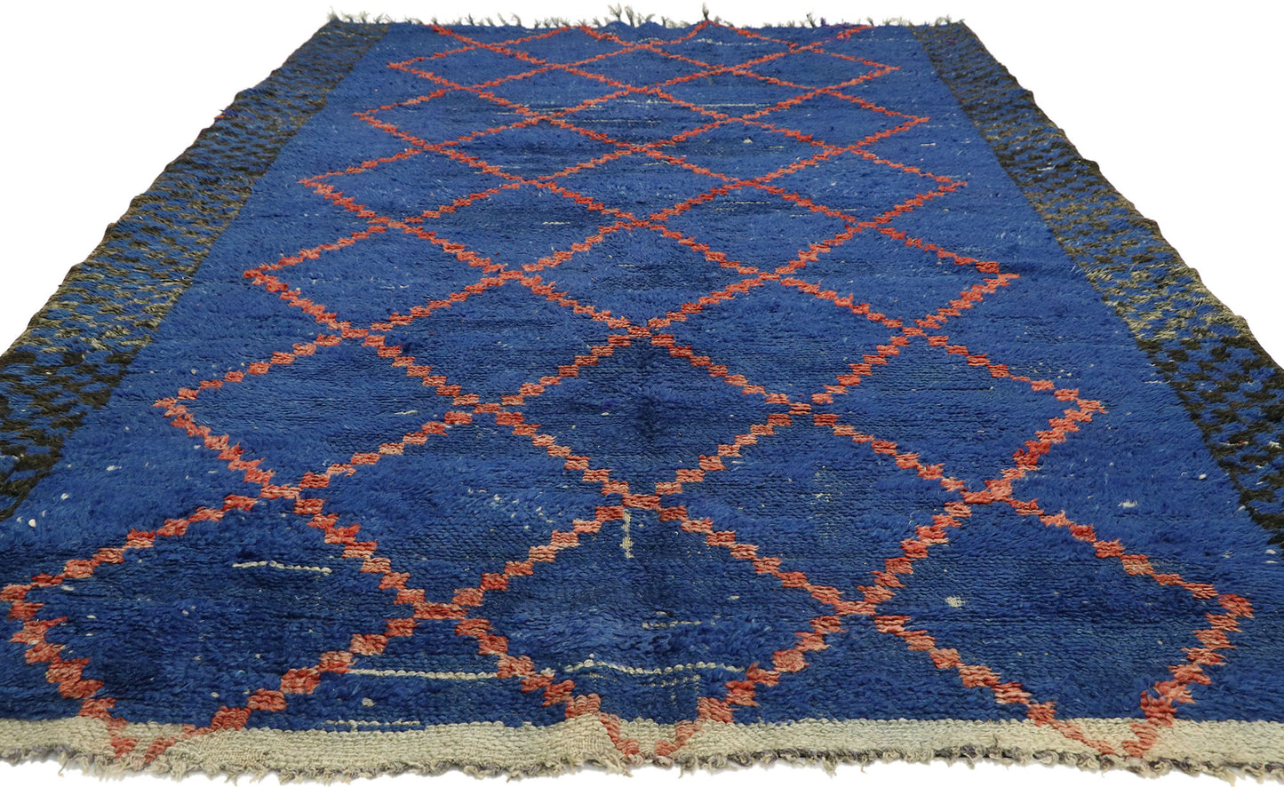 6 x 8 Vintage Blue Moroccan Rug 21056