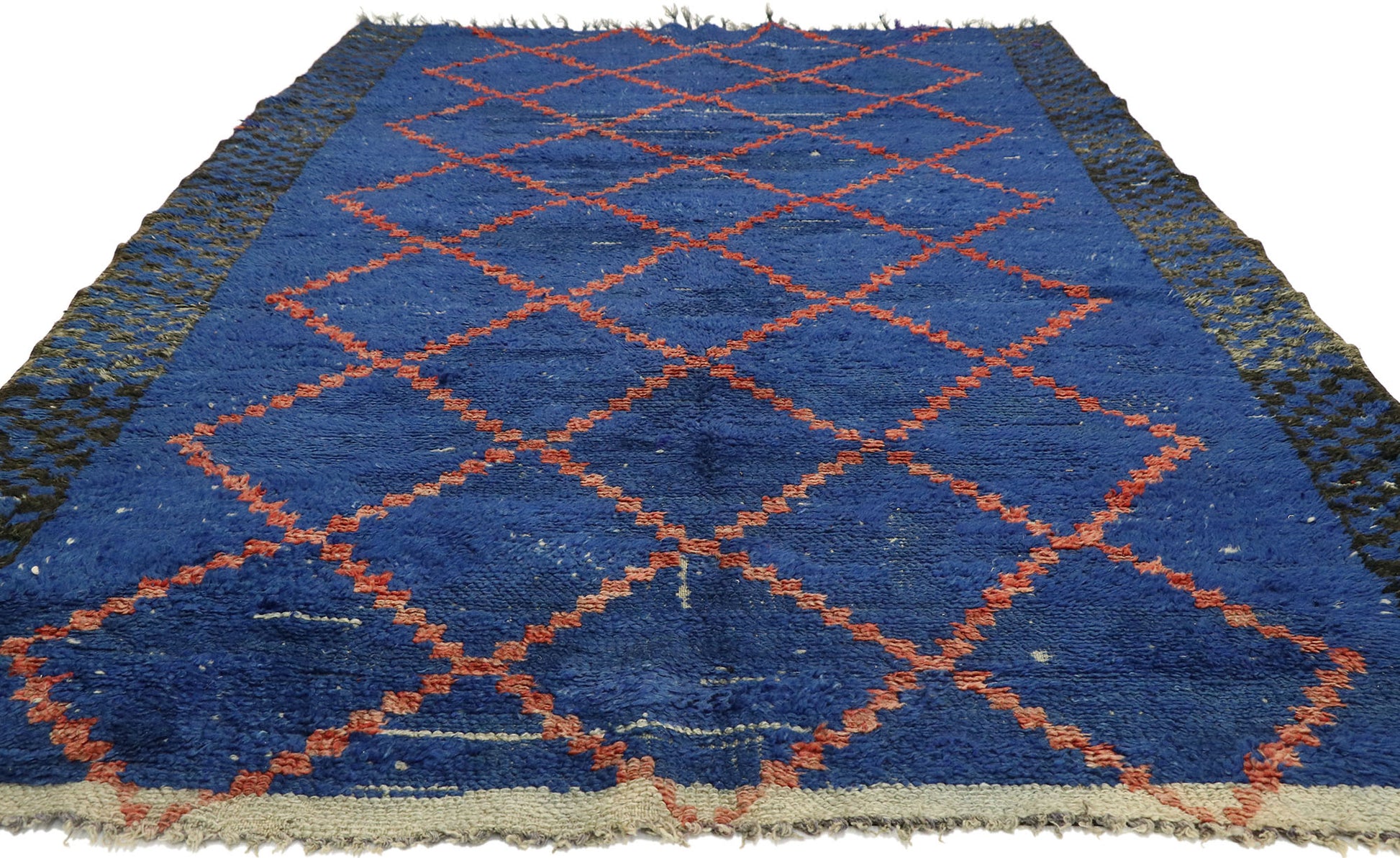 6 x 8 Vintage Blue Moroccan Rug 21056
