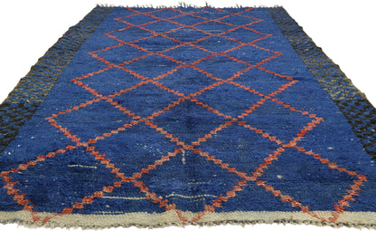 6 x 8 Vintage Blue Moroccan Rug 21056