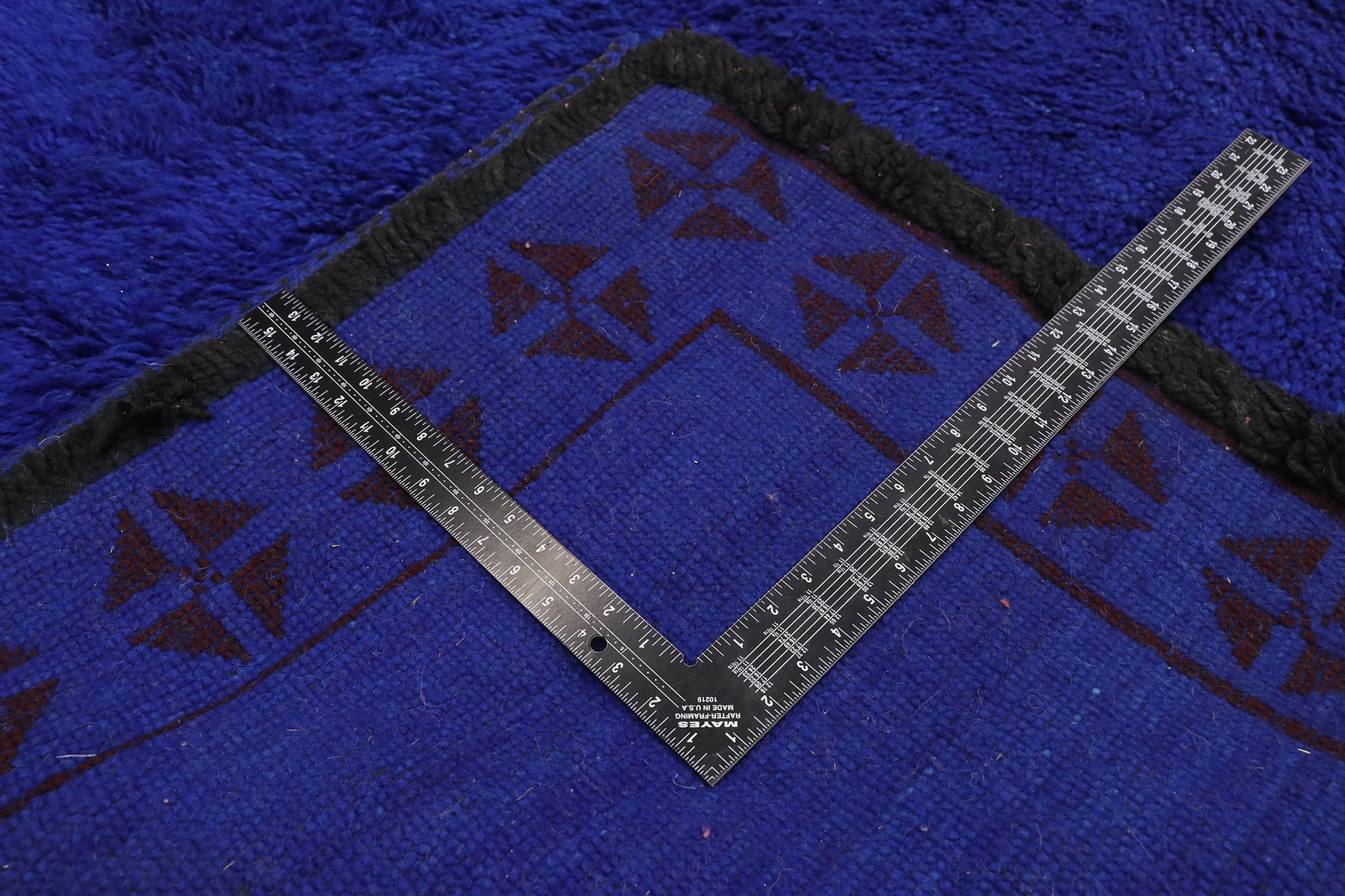 7 x 13 Vintage Beni M'Guild Blue Moroccan Rug 21061