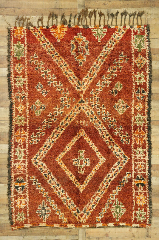 6 x 9 Vintage Beni M'Guild Moroccan Rug 21062