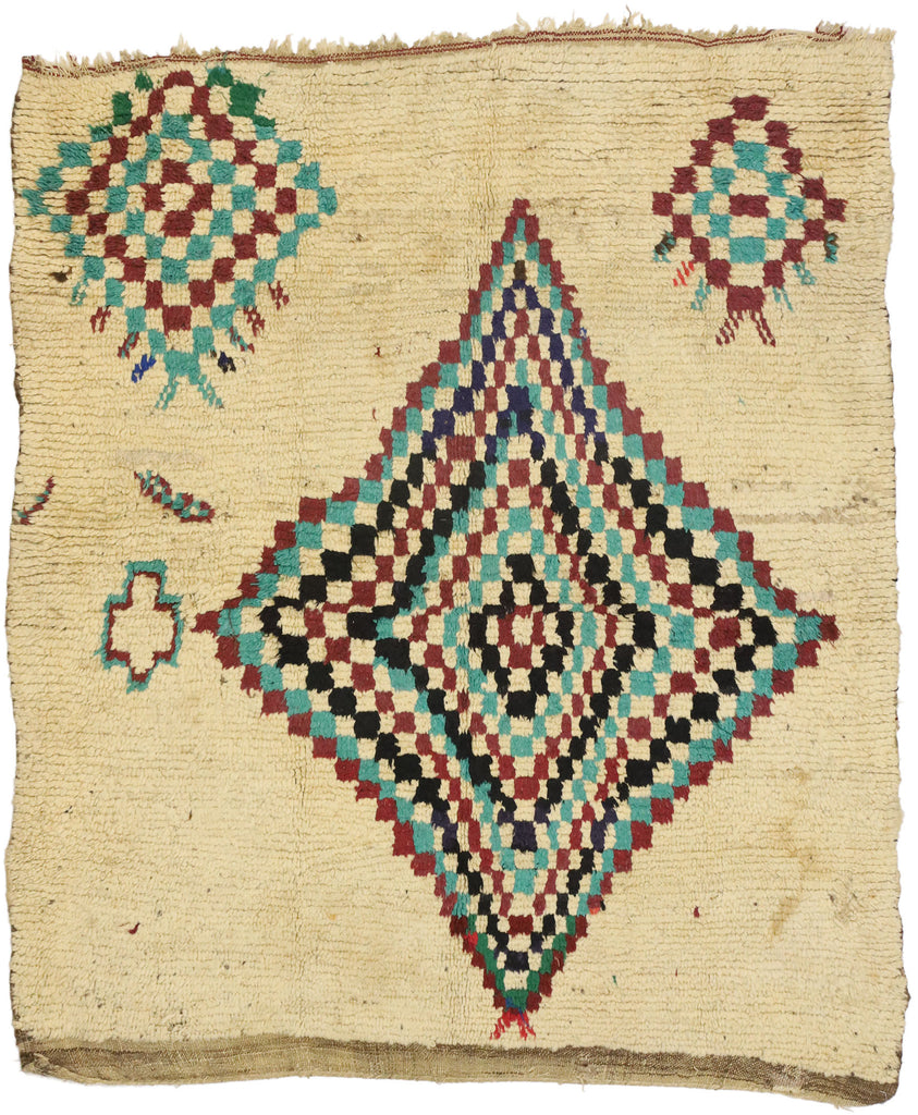 5 x 6 Vintage Moroccan Azilal Rug 21067