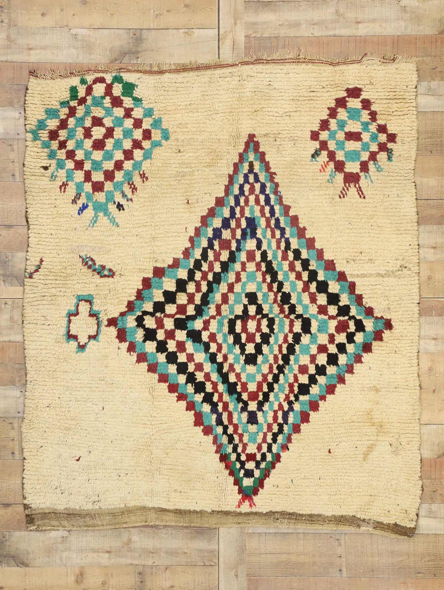 5 x 6 Vintage Moroccan Azilal Rug 21067