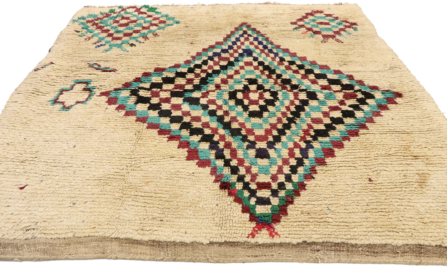 5 x 6 Vintage Moroccan Azilal Rug 21067