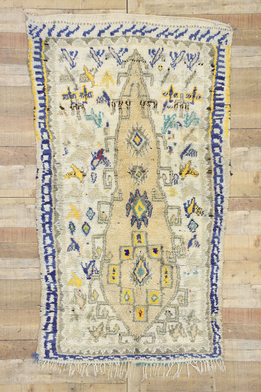4 x 6 Vintage Moroccan Azilal Rug 21069