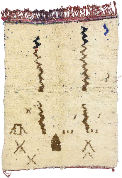 4 x 5 Vintage Moroccan Azilal Rug 21071