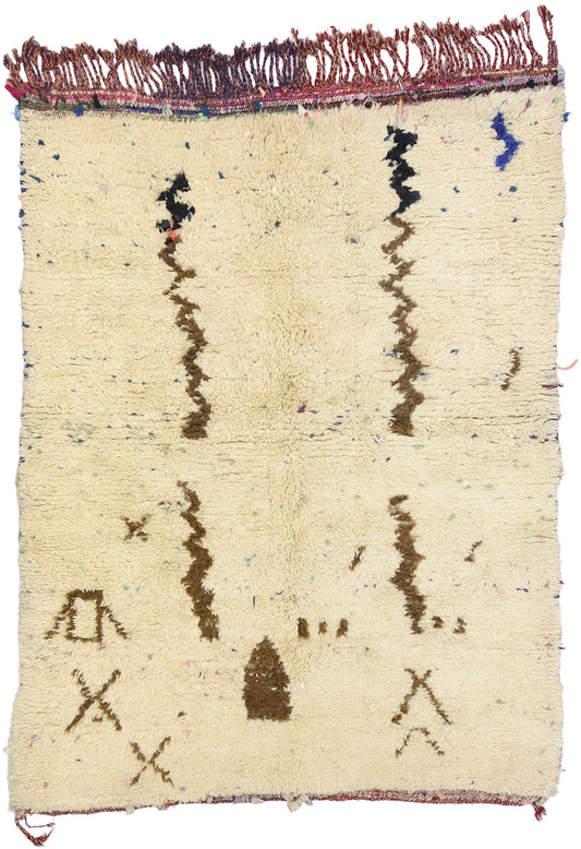 4 x 5 Vintage Moroccan Azilal Rug 21071