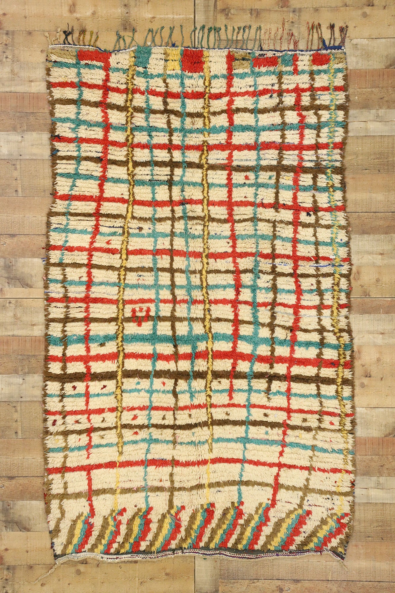 4 x 7 Vintage Moroccan Azilal Rug 21073