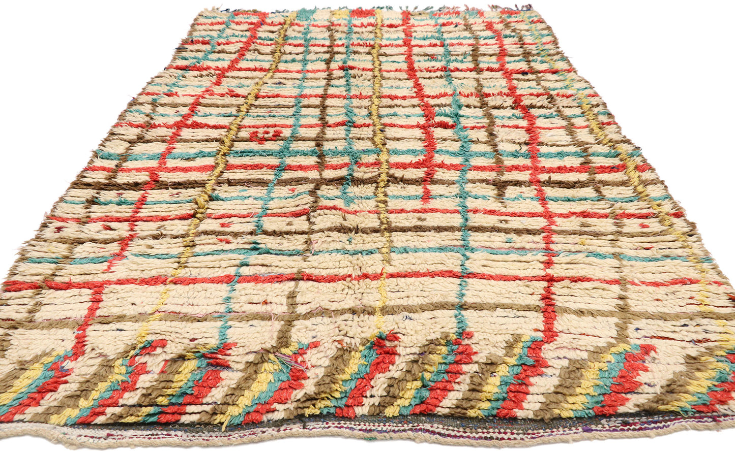 4 x 7 Vintage Moroccan Azilal Rug 21073