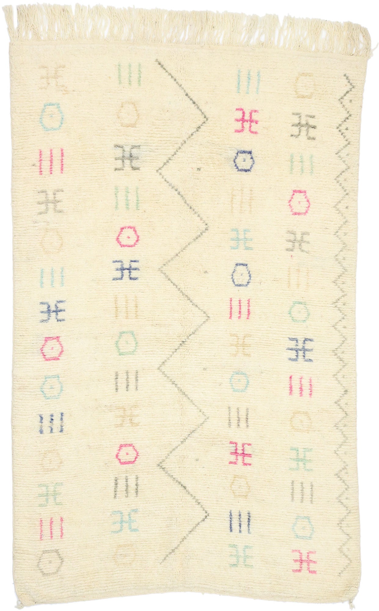 5 x 8 Colorful Moroccan Azilal Rug 21075