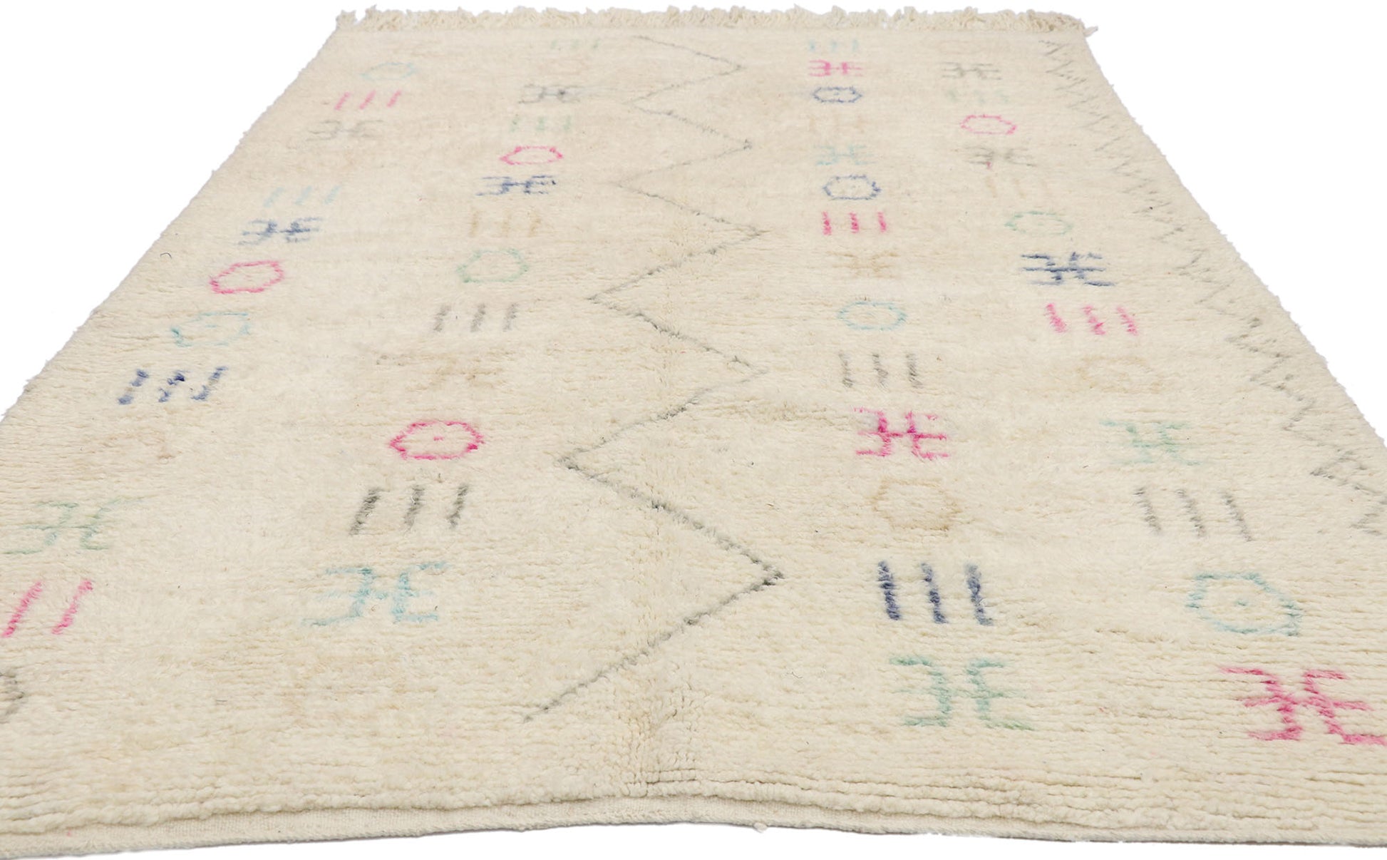 5 x 8 Colorful Moroccan Azilal Rug 21075