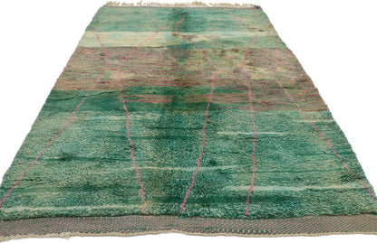 6 x 8 Green Beni Mrirt Moroccan Rug 21095