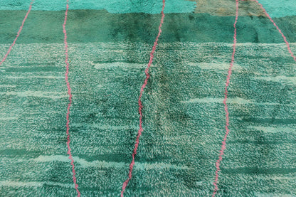 6 x 8 Green Beni Mrirt Moroccan Rug 21096