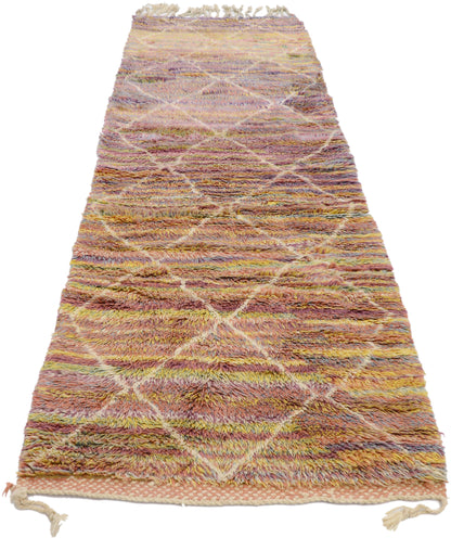 3 x 8 Colorful Beni Mrirt Moroccan Rug 21112