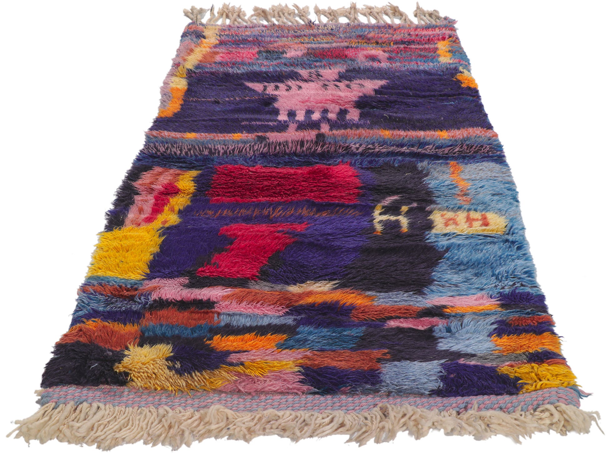 3 x 6 Colorful Moroccan Beni Ourain Rug 21113