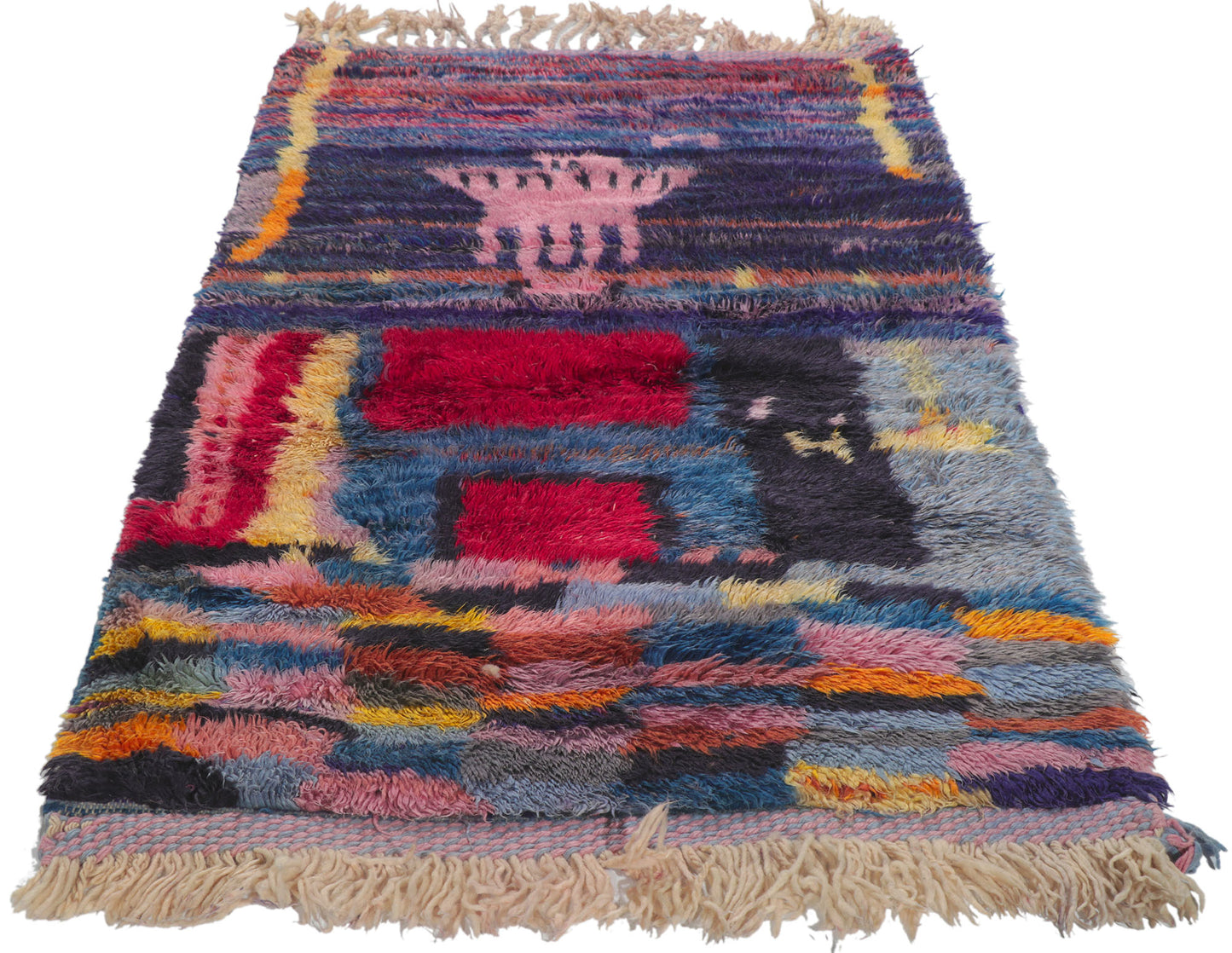 3 x 5 Colorful Moroccan Beni Ourain Rug 21114