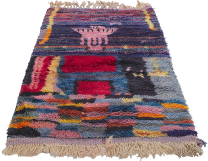3 x 5 Colorful Moroccan Beni Ourain Rug 21114