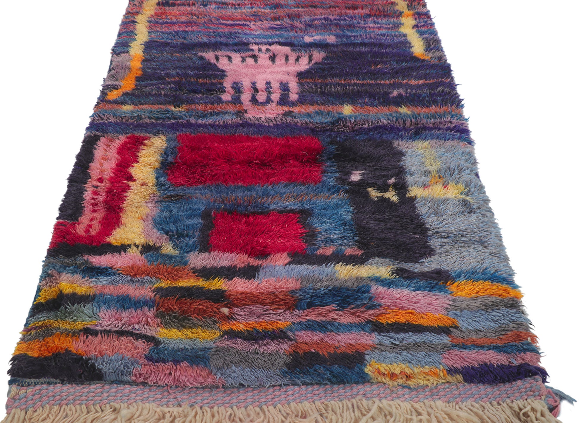 3 x 5 Colorful Moroccan Beni Ourain Rug 21114
