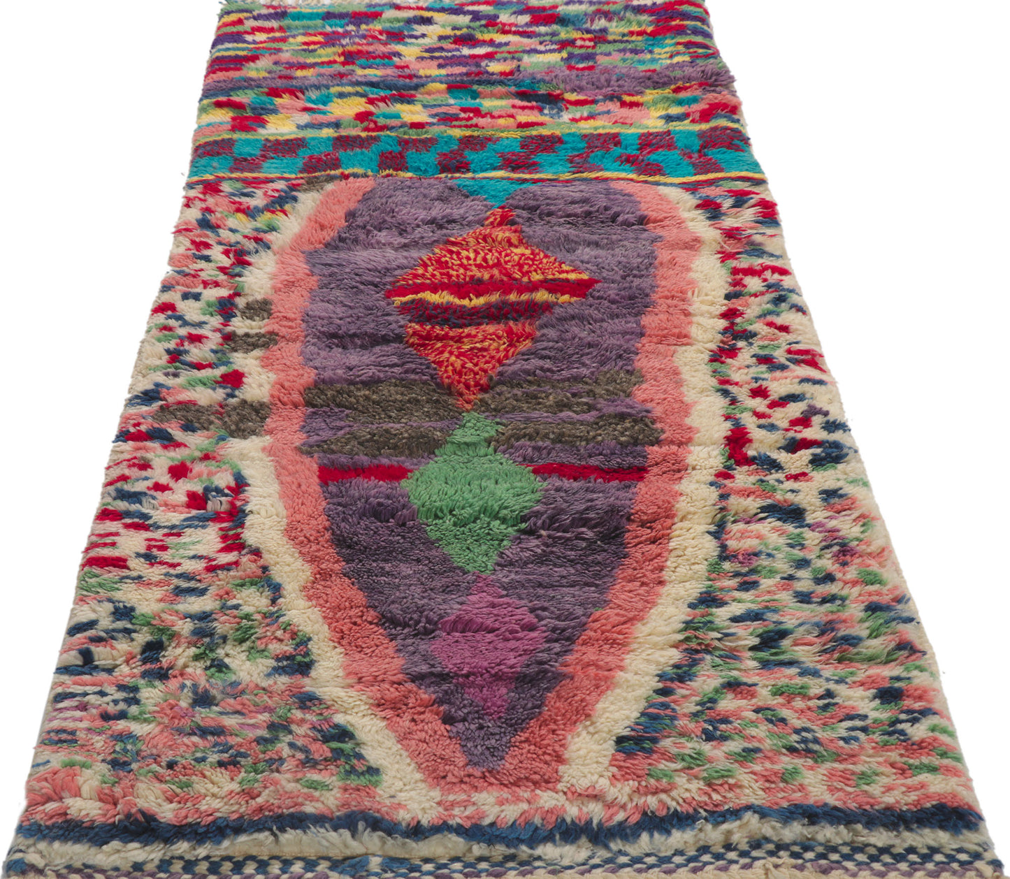 3 x 6 Colorful Abstract Moroccan Rug 21131