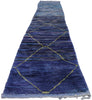 3 x 17 Long Blue Moroccan Runner 21135