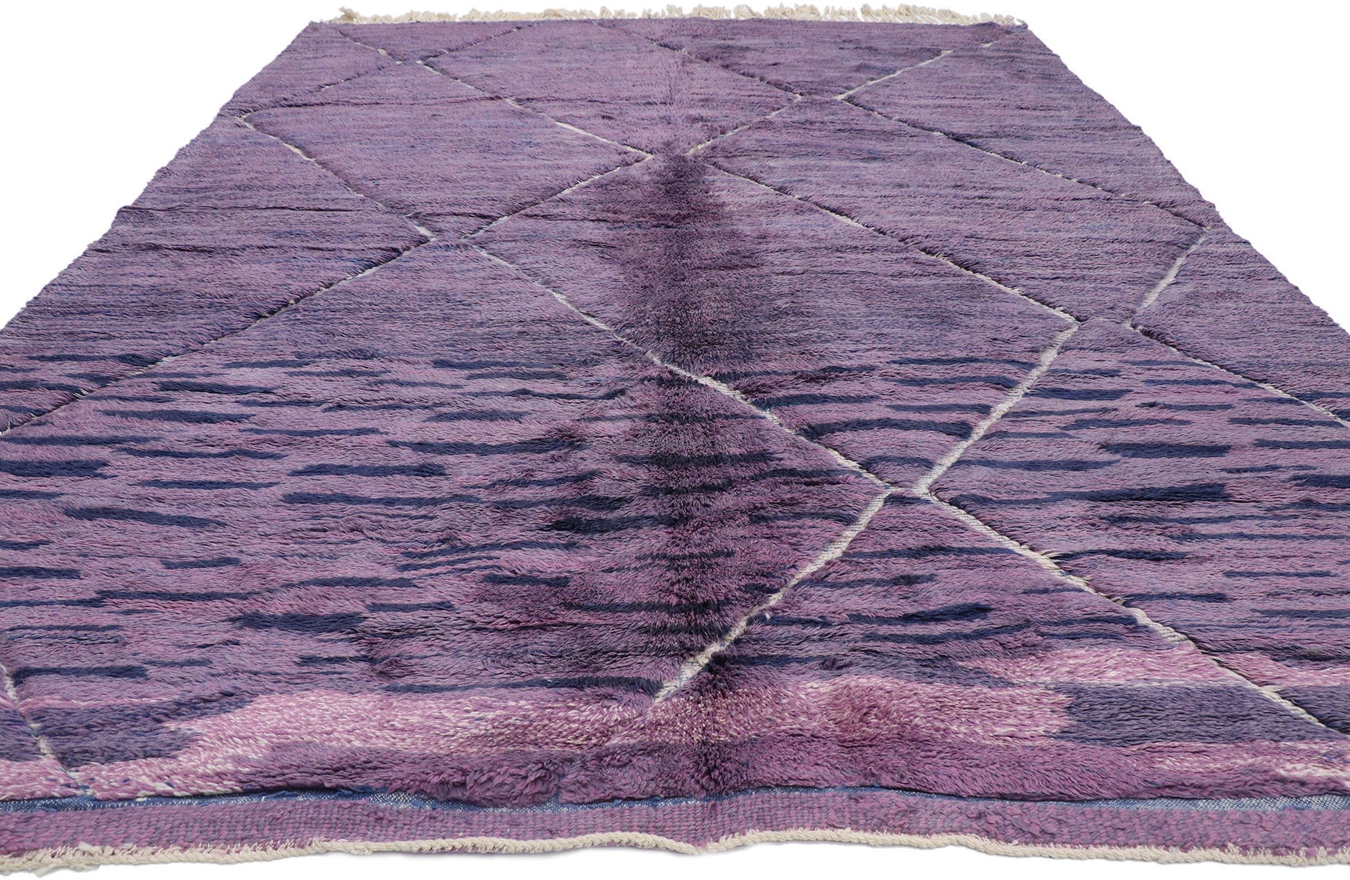 9 x 12 Modern Purple Beni Mrirt Moroccan Rug 21138