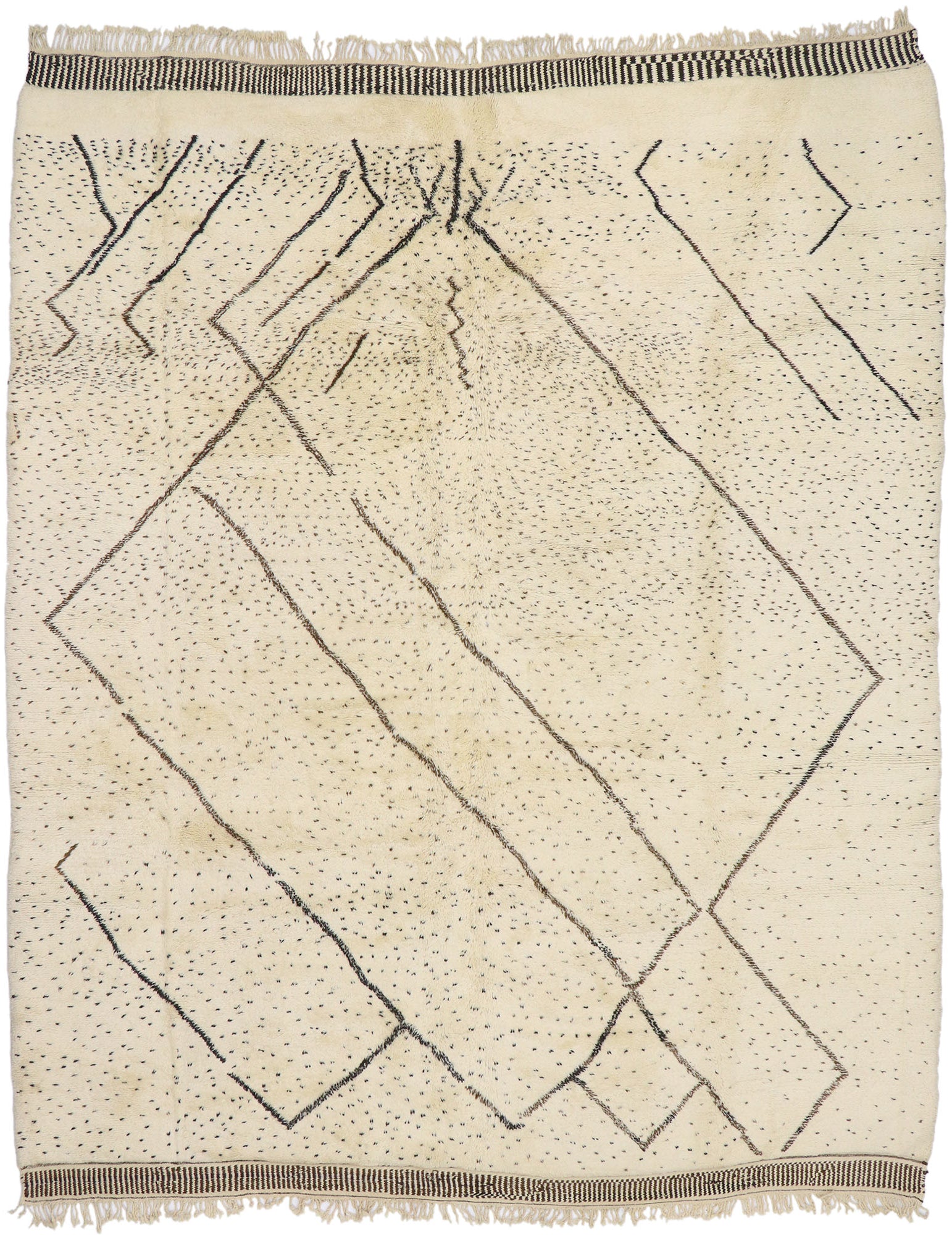 11 x 12 Modern Beni Mrirt Moroccan Rug 21152