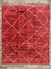 11 x 13 Modern Red Beni Mrirt Moroccan Rug 21156