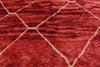 11 x 13 Modern Red Beni Mrirt Moroccan Rug 21156
