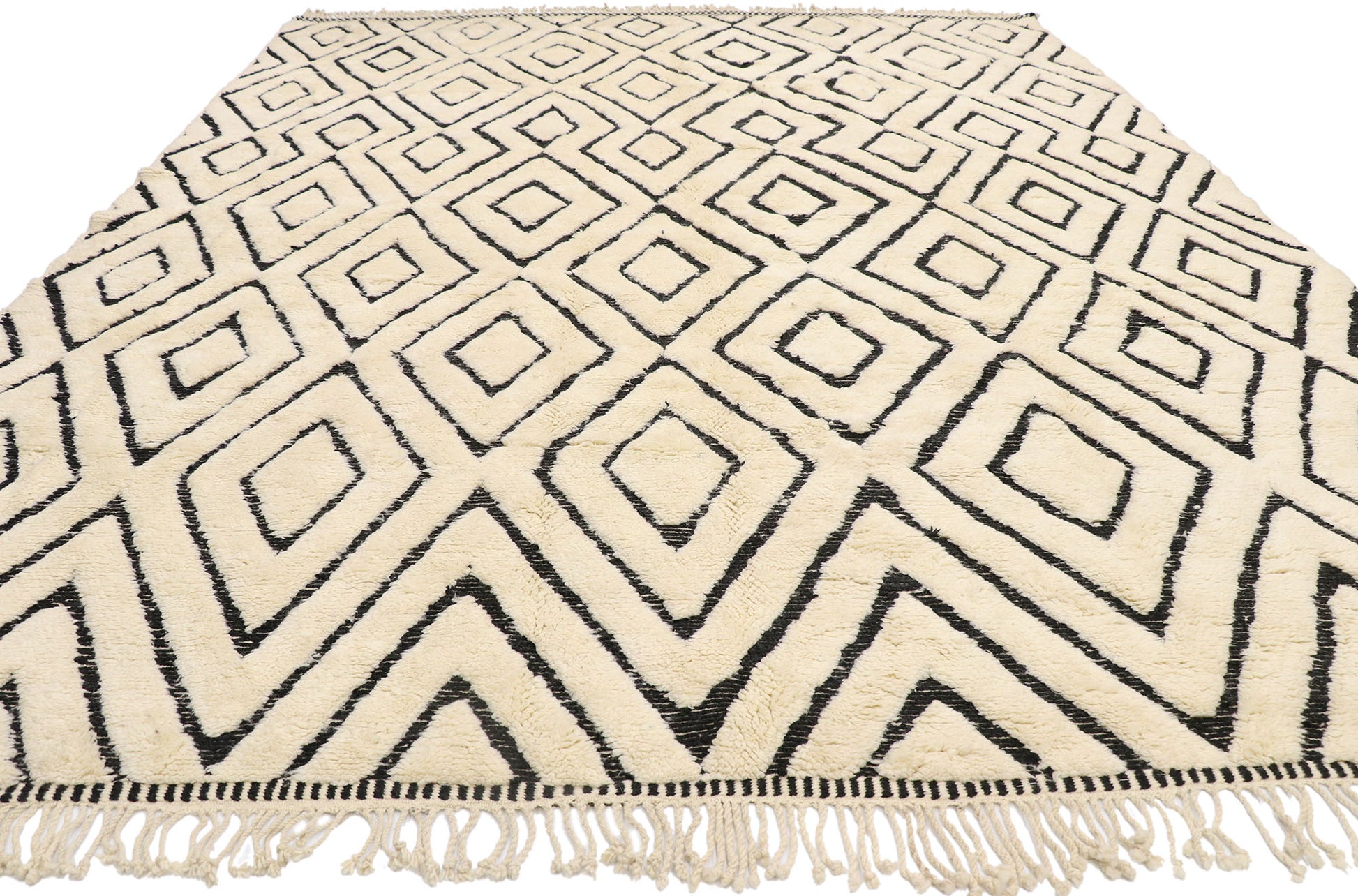 10 x 13 Modern Beni Mrirt Moroccan Rug 21158