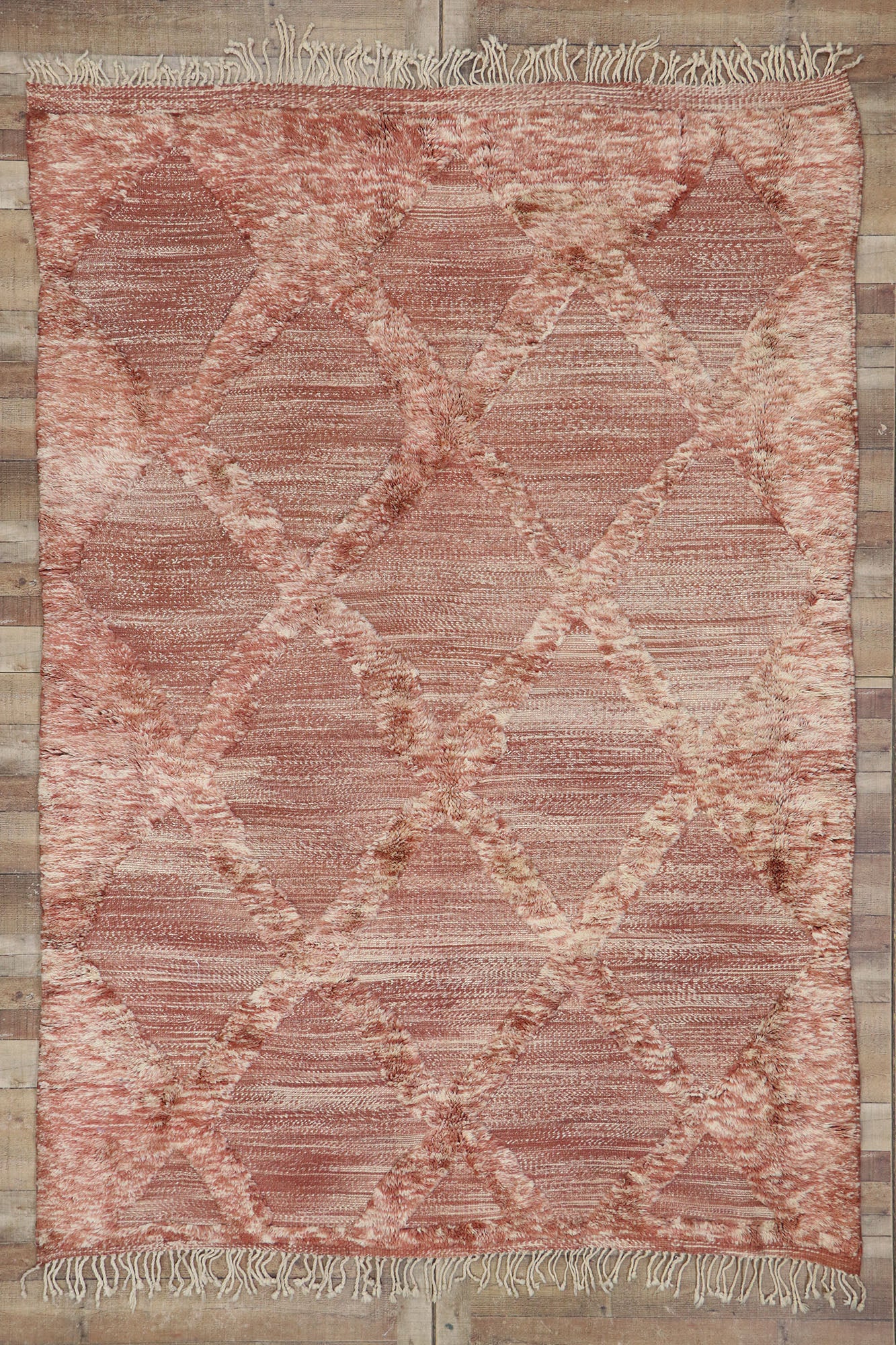 7 x 10 Beni Mrirt Moroccan High-Low Rug 21159