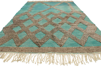 8 x 12 Beni Mrirt Moroccan High-Low Rug 21162