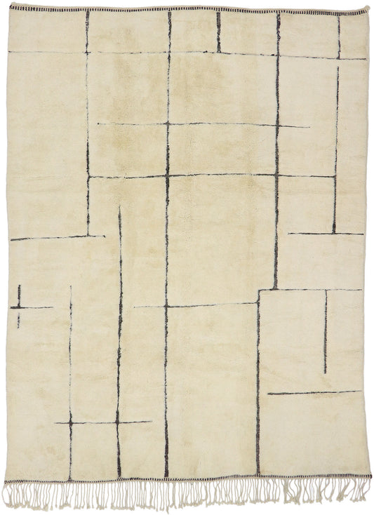 10 x 13 Modern Beni Mrirt Moroccan Rug 21163