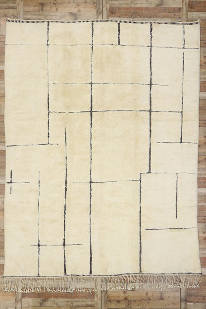 10 x 13 Modern Beni Mrirt Moroccan Rug 21163