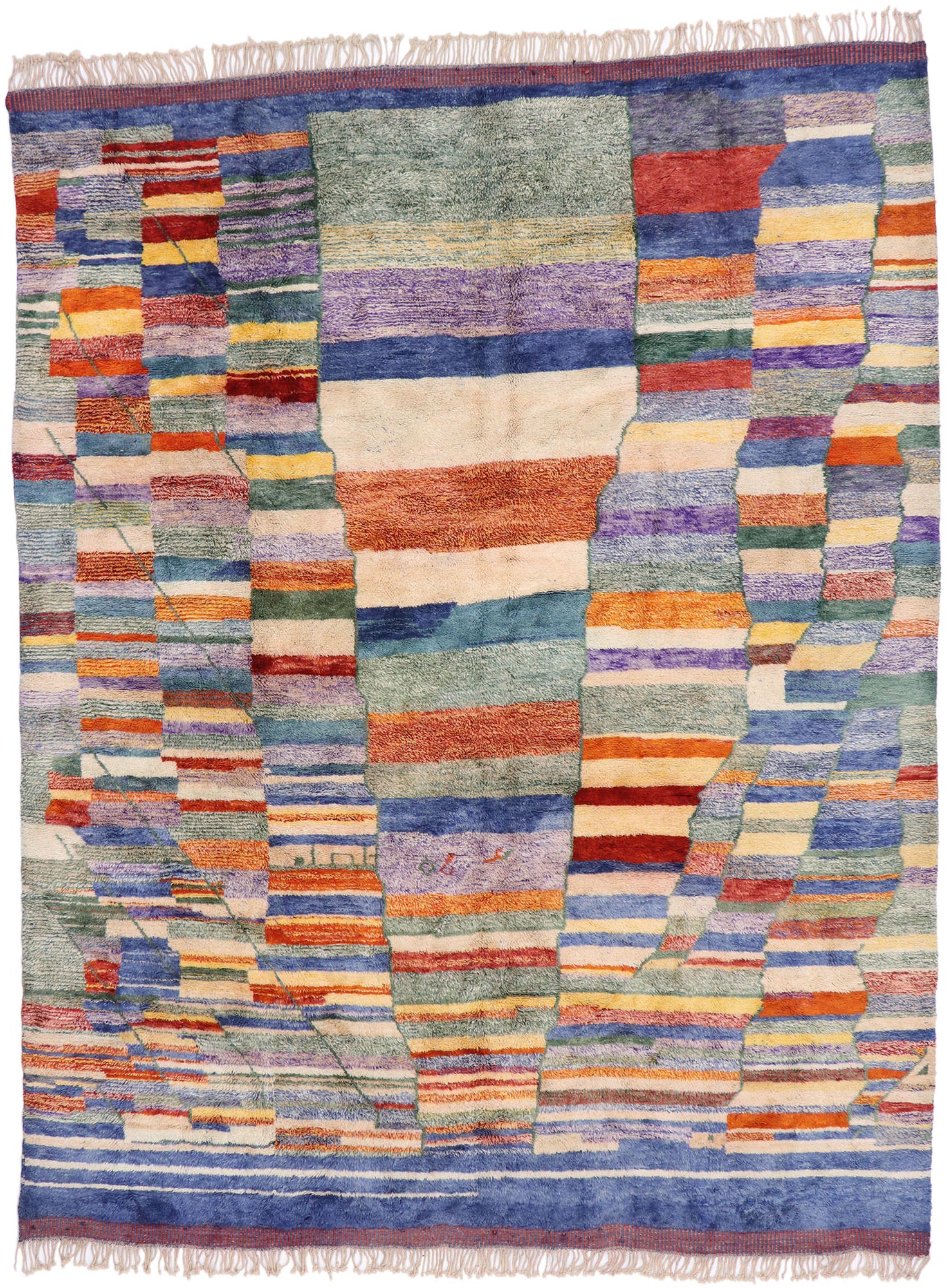 10 x 13 Modern Beni Mrirt Moroccan Rug 21165